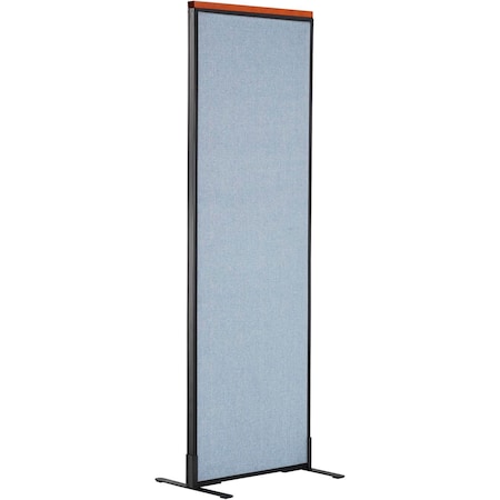 Interion By Global Industrial Interion Deluxe Freestanding Office Partition Panel, 24-1/4inW x 73-1/2inH, Blue 694654FBL